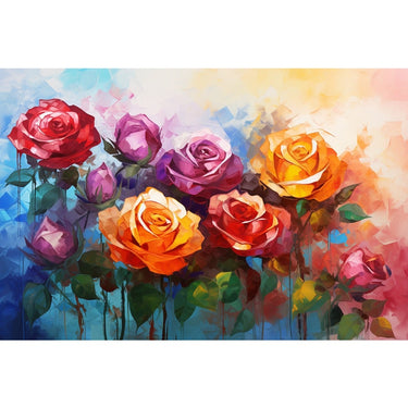 Rose Flowers Oil Canvas